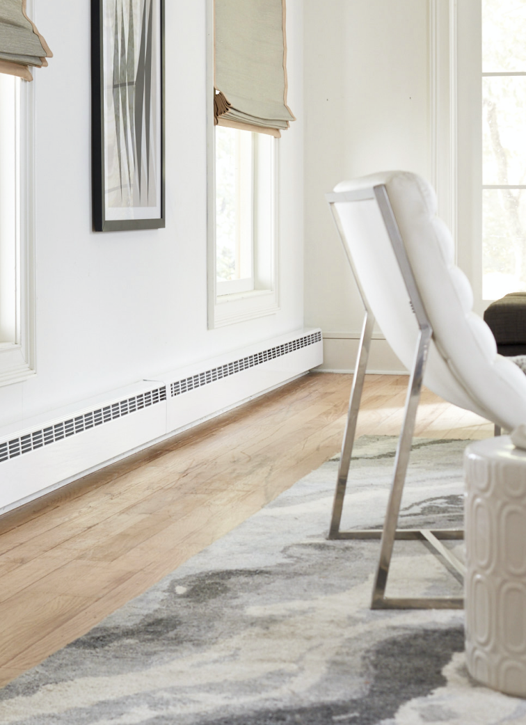 Revital Line baseboard covers living room